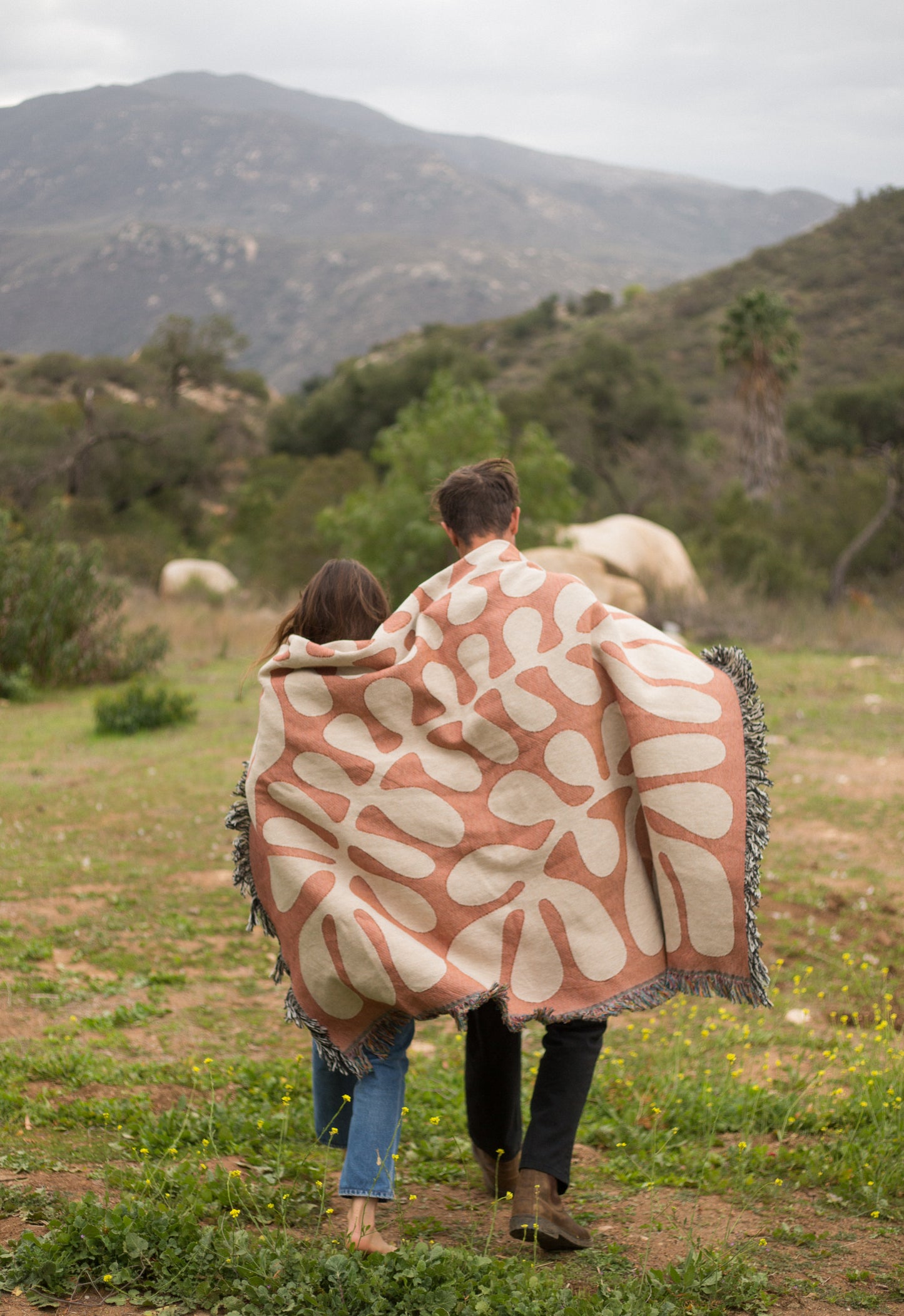 Matisse Inspired Branch Cotton Blanket in Sunrise