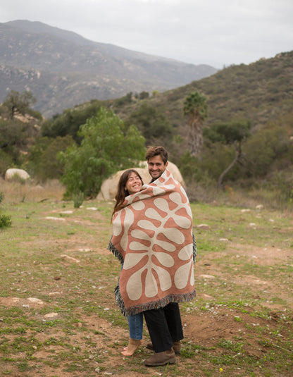 Matisse Inspired Branch Cotton Blanket in Sunrise